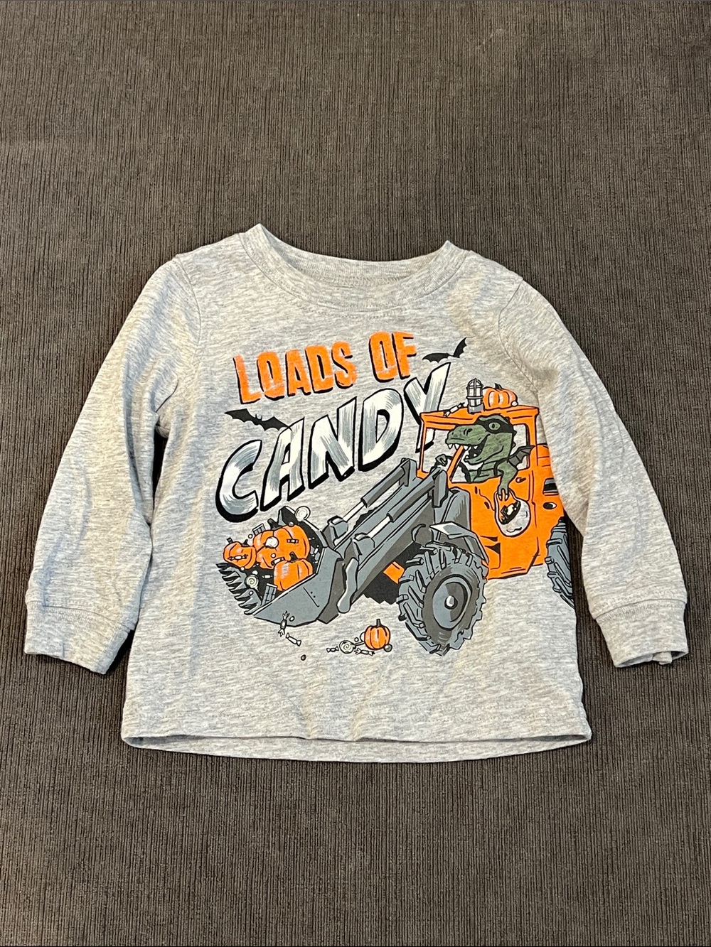 Kids 'Loads of Candy' Gray Halloween Long Sleeve Tee 12M